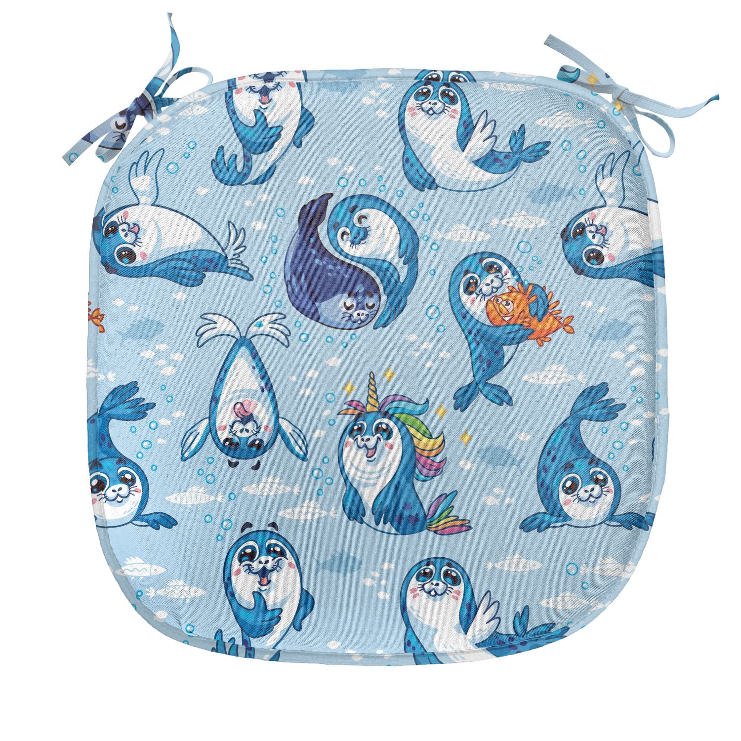 Ambesonne Sea Animals Chair Cushion - 16