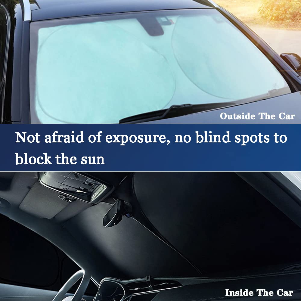 Custom Fit Honda Accord 2018-2022 Windshield Sun Shade - Foldable UV Protection Car Sun Visor, Heat & Glare Blocking Sunshade (Silver) | Keep Your Car Cool in Summer Parking & Road Trips