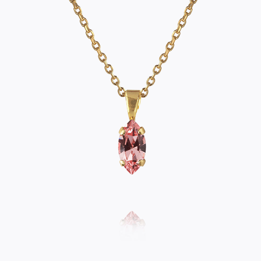Petite Navette Necklace in Light Rose Gold - Elegant Dainty Pendant for Women | Perfect for Everyday Wear, Date Nights & Special Occasions
