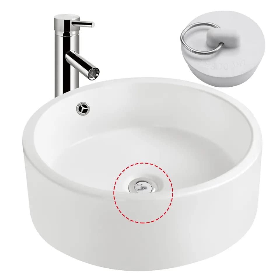 6 Sizes Rubber Sink Stoppers - Universal Bathtub Drain Stopper with Ring for Kitchen, Bathroom & Laundry Sinks | Durable Bathtub Accessories for Hair Catcher & Water Conservation