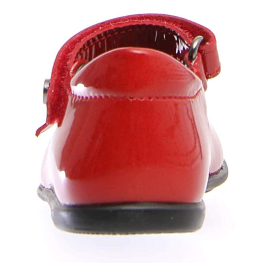 Naturino Girls Mary Jane Ballet Flats - Patent Red Leather School Shoes for Toddlers & Kids | Comfortable & Stylish for School, Parties & Special Occasions