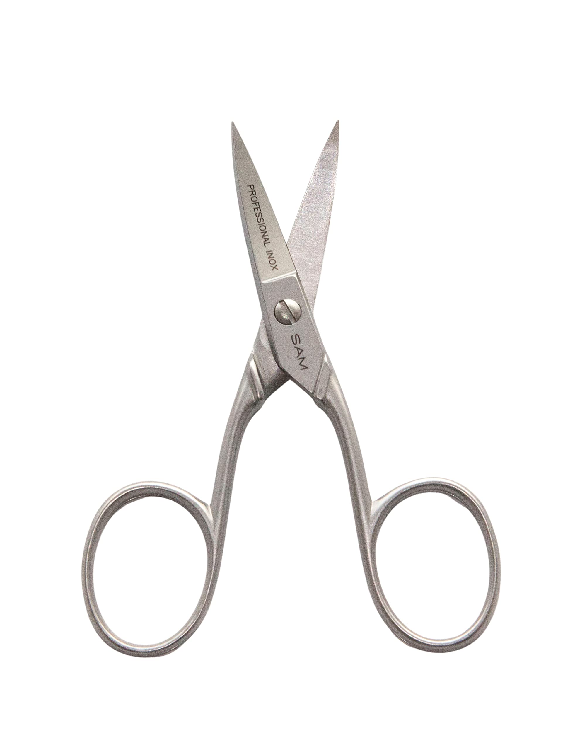 Professional SAM Curved Manicure Scissors - 9cm Stainless Steel Nail Clippers for Precise Trimming | Perfect for Home Salon, Travel & DIY Nail Care