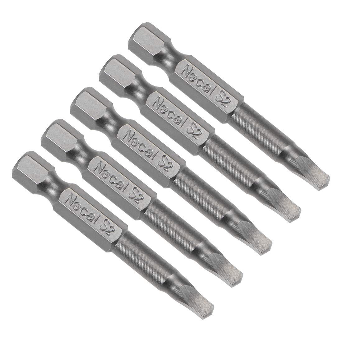 uxcell 5 Pcs SQ3 Magnetic Square Head Screwdriver Bits - 1/4 Inch Hex Shank, 2-inch Length S2 Steel Power Tool Accessories - Perfect for DIY Projects, Furniture Assembly & Automotive Repairs