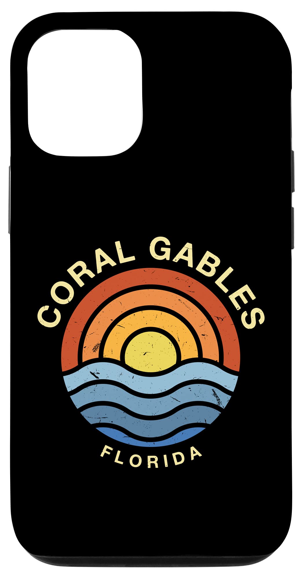iPhone 12/12 Pro Case - Coral Gables Florida FL Summer Tropical Beach Design - Perfect for Miami Vacations & Beach Lovers