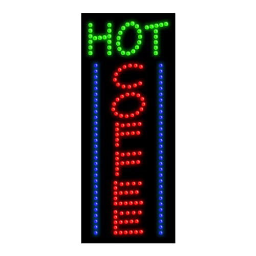 Hot Coffee LED Dot Sign #21571 - Retro Diner Cafe Neon Light for Home, Bar, and Restaurant Decor