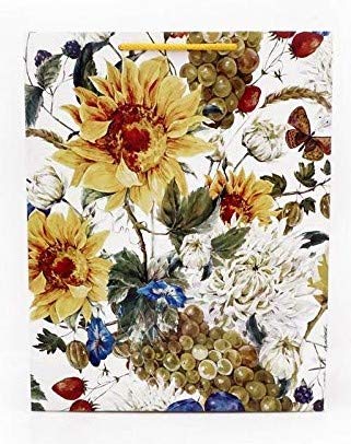 Eco-Friendly Yellow Sunflower Paper Gift Bags - 40 Pack for Weddings, Birthdays, Holidays & Party Favors | Biodegradable & Reusable Party Supplies for Events, Baby Showers & Corporate Gifting