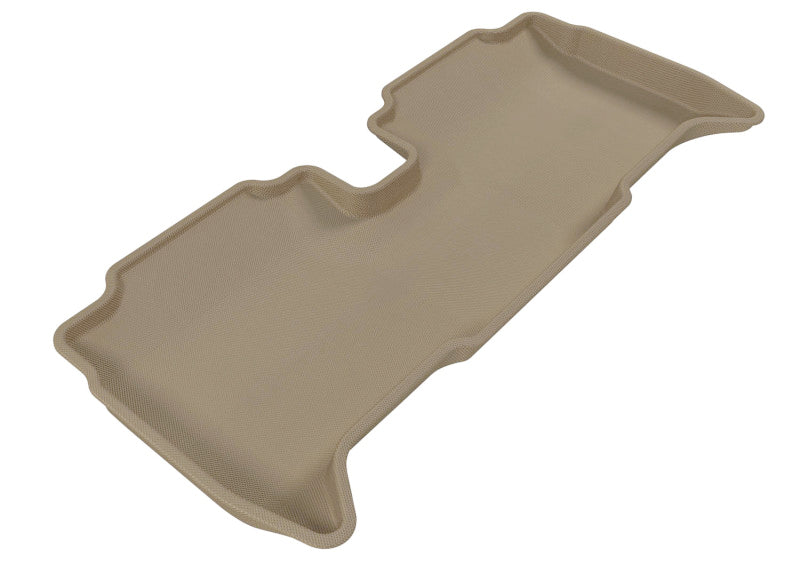 3D MAXpider Kagu Custom Fit 2nd Row Floor Mats for 2007-2011 Toyota Yaris Sedan (Tan) - All-Weather Protection & Premium Car Interior Accessories for Daily Commute & Road Trips