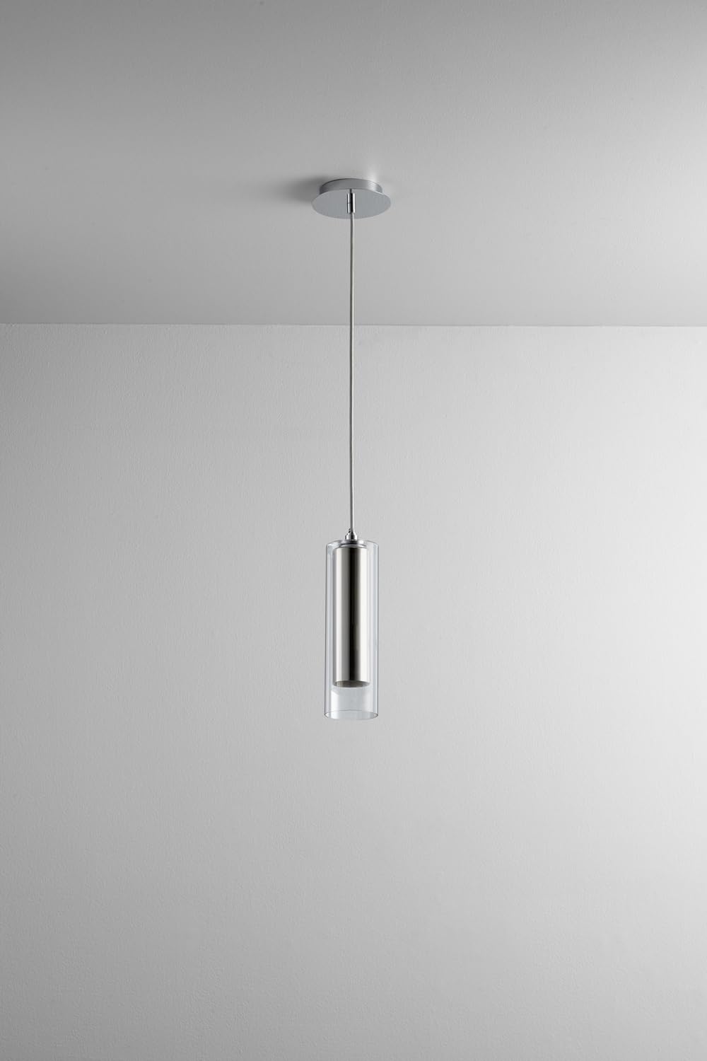 Modern LED Pendant Light - Oxygen 3-609-1414 from Gratis Collection in Polished Chrome | Contemporary Hanging Fixture for Dining Room, Kitchen Island & Living Room Lighting