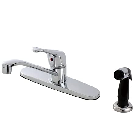 8 Inch Centerset Kitchen Faucet with Side Sprayer - Polished Chrome Finish - Ideal for Modern Kitchens, Dishwashing, and Food Prep