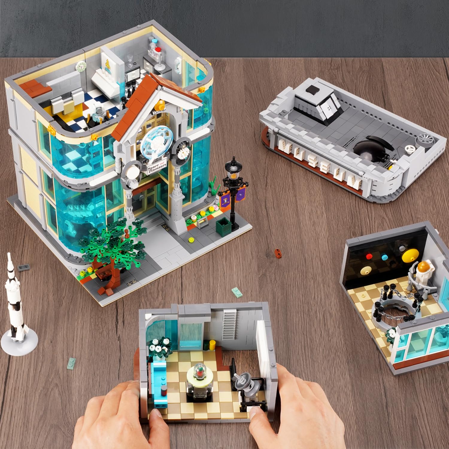 MISINI Architecture 10206 Science Museum Building Set - 3784 PCS MOC Modular Street View Model Kit for Adults, STEM Educational Building Blocks for Men & Women - Perfect for Home Decoration, Office Display & Collector's Showcase