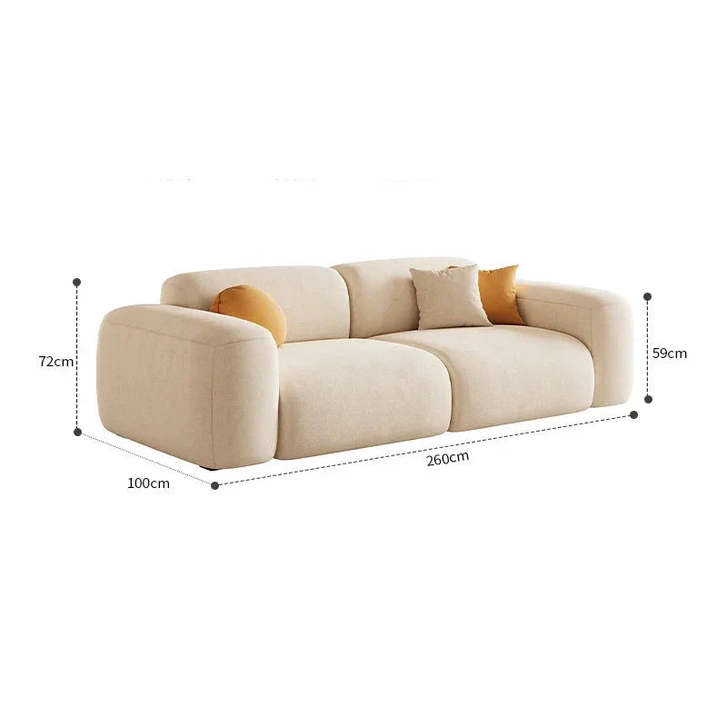 Minimalist Modern Lounge Sofa Set - Comfortable 3-Piece Living Room Furniture for Small Spaces, Apartments & Relaxation - Perfect for Home, Office & Entertainment Areas