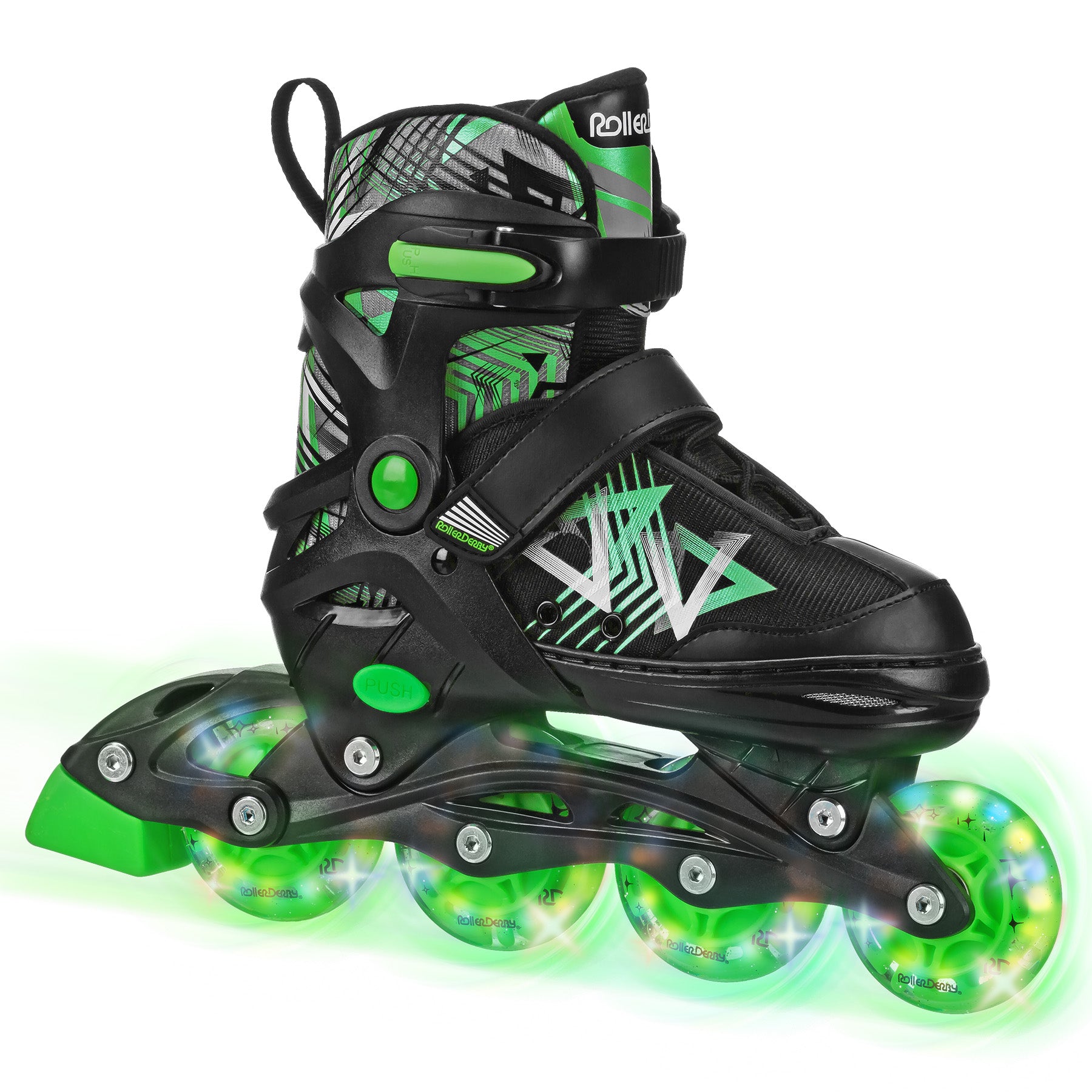 Stryde Adjustable LED Light Up Inline Skates for Boys - Perfect for Outdoor Roller Skating, Sports & Fun Activities