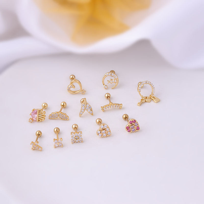 20G Cartilage Tiny Stud Octopus Earrings - Hypoallergenic Stainless Steel Body Jewelry for Women | Perfect for Daily Wear, Parties & Gifts