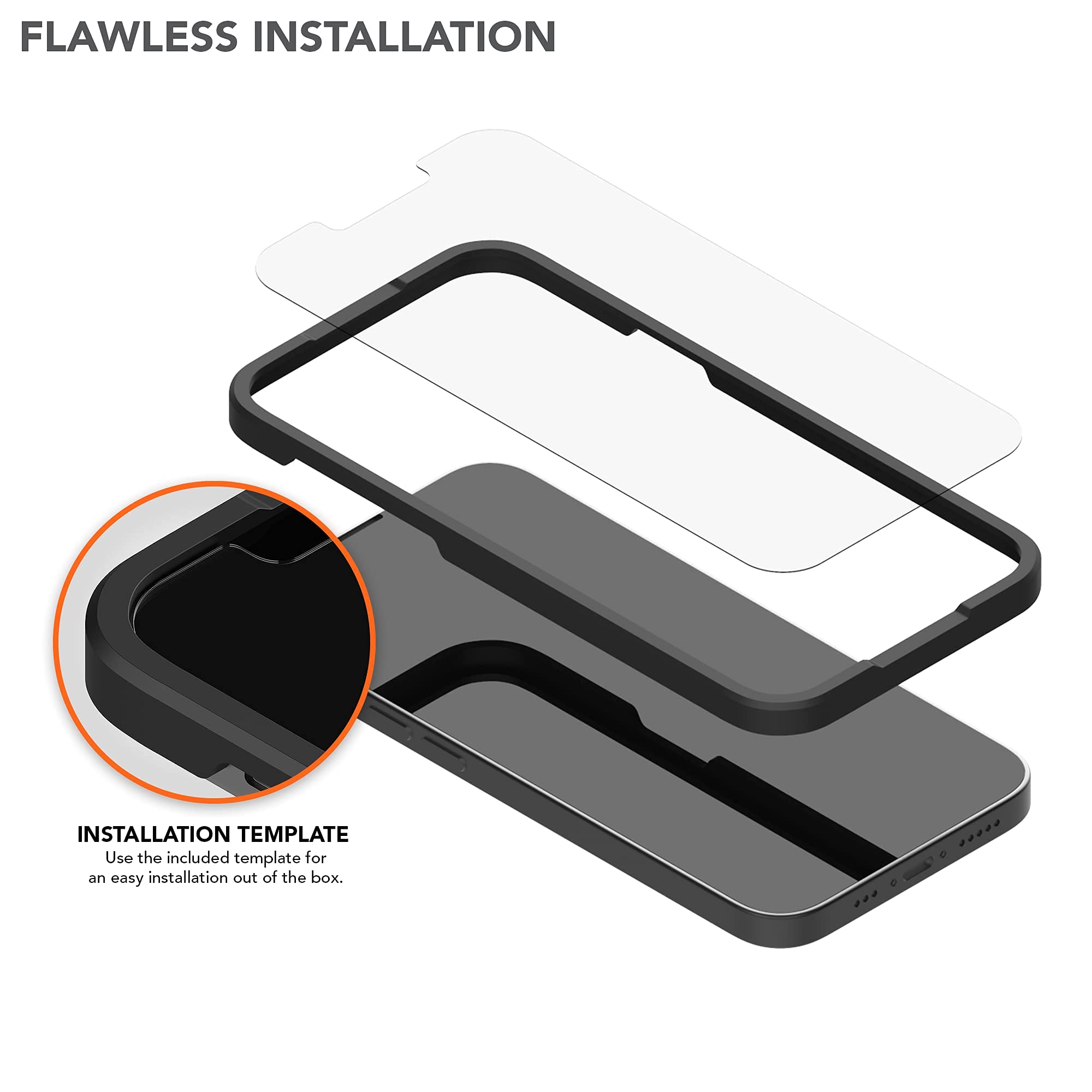 Rokform Rugged Case for iPhone 13 Pro Max with 2-Pack Tempered Glass Screen Protector - Shockproof Protective Cover for Outdoor, Work & Adventure Activities
