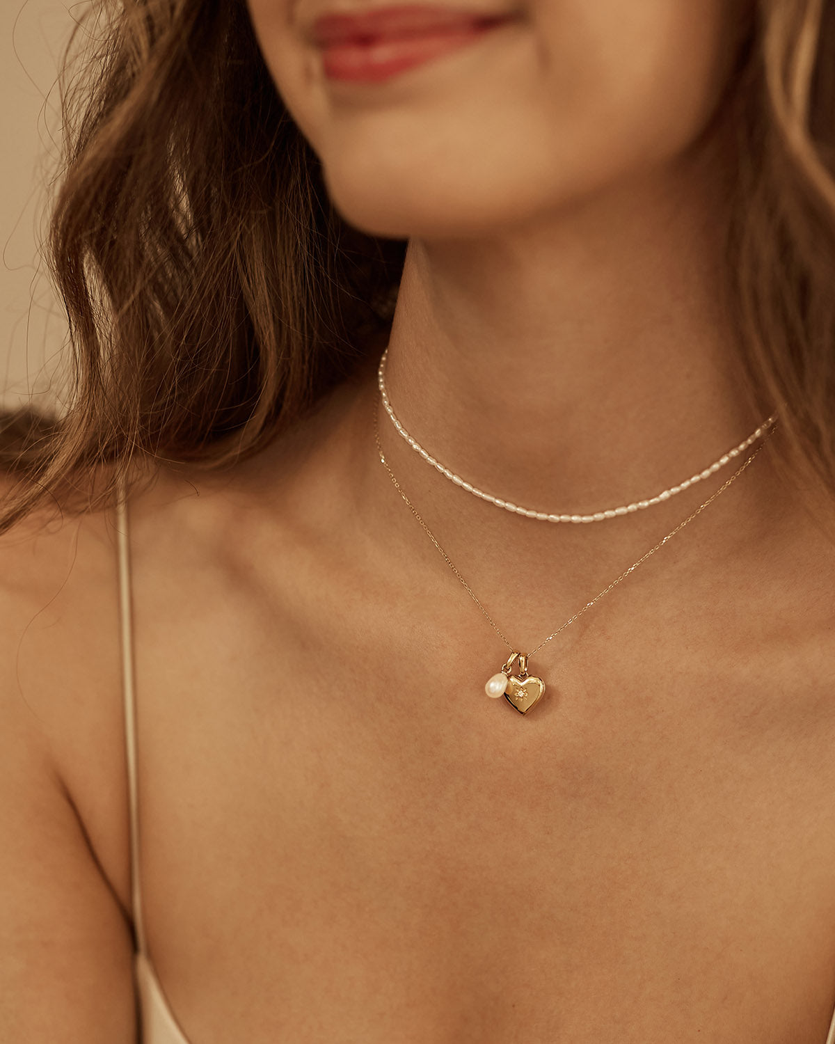 14K Solid Gold Tranquillity Pearl Necklace Pendant - Elegant Dainty Jewelry for Women, Gift for Her, Perfect for Weddings, Anniversaries & Special Occasions
