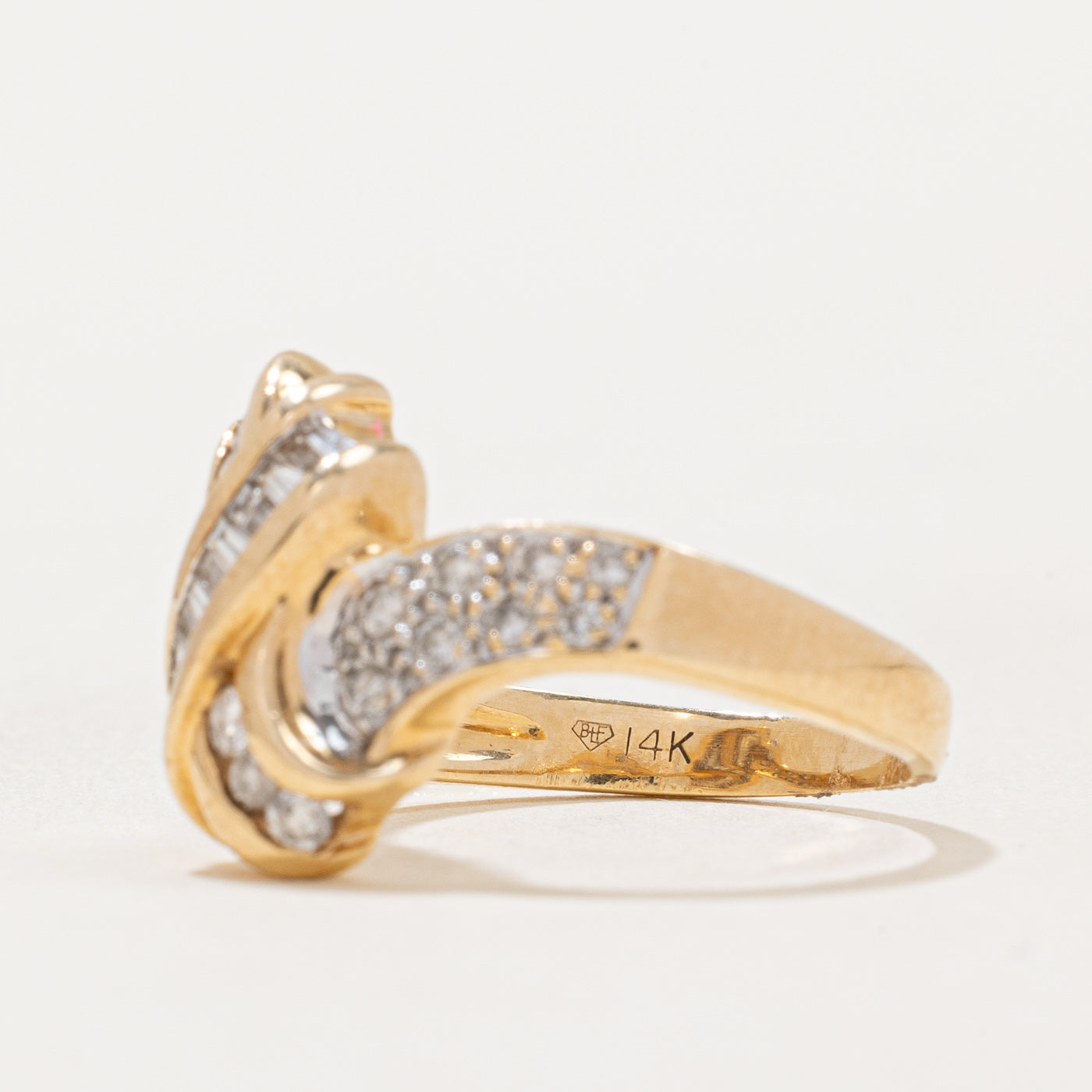 0.47ctw Diamond Waterfall Ring for Women - Size 5.75 | Elegant Wedding, Engagement & Anniversary Jewelry Gift | Dainty Stackable Band for Everyday Wear