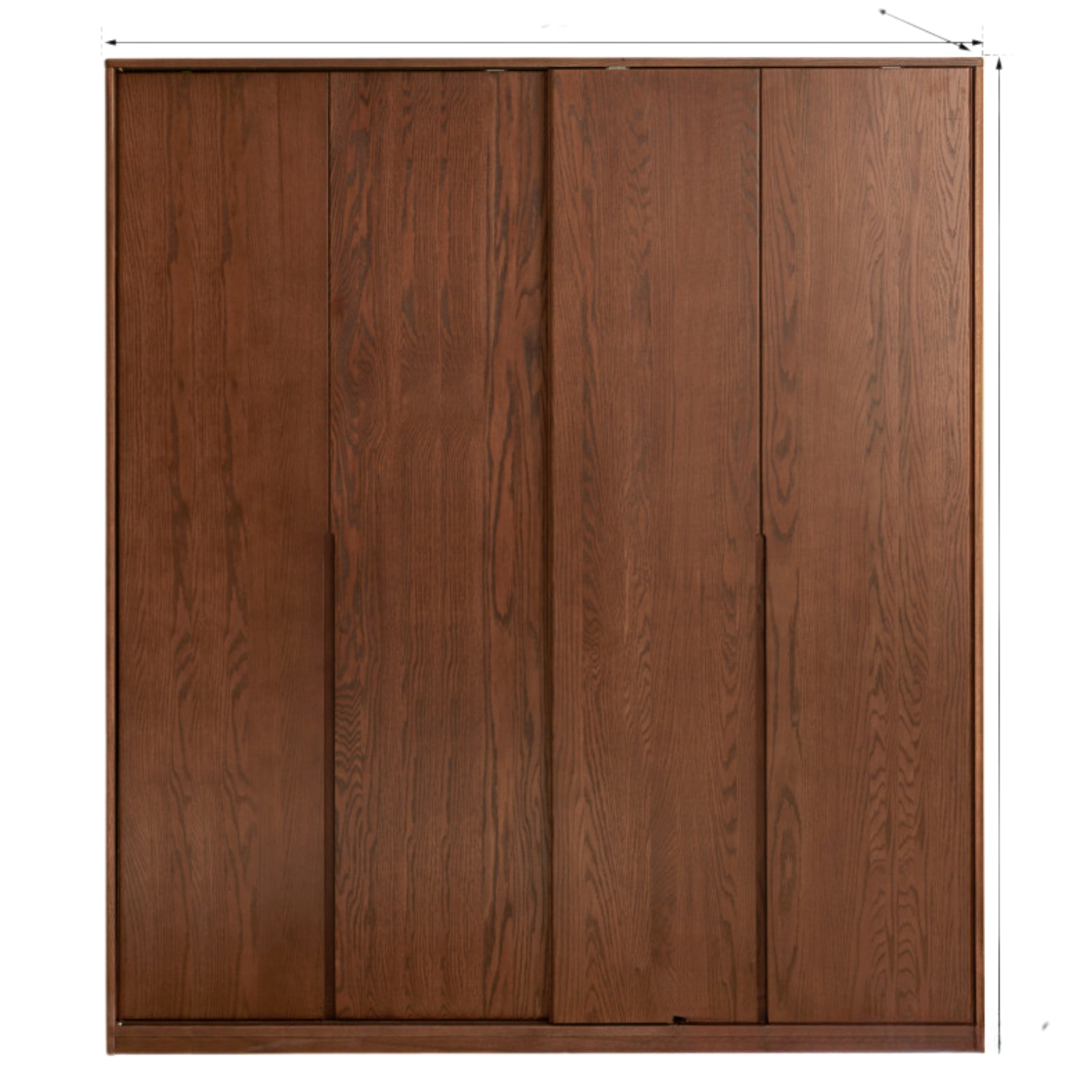 Solid Oak Wood Sliding Door Wardrobe Closet - Modern & Spacious Storage for Bedroom, Walk-In Closet, or Living Room Organization