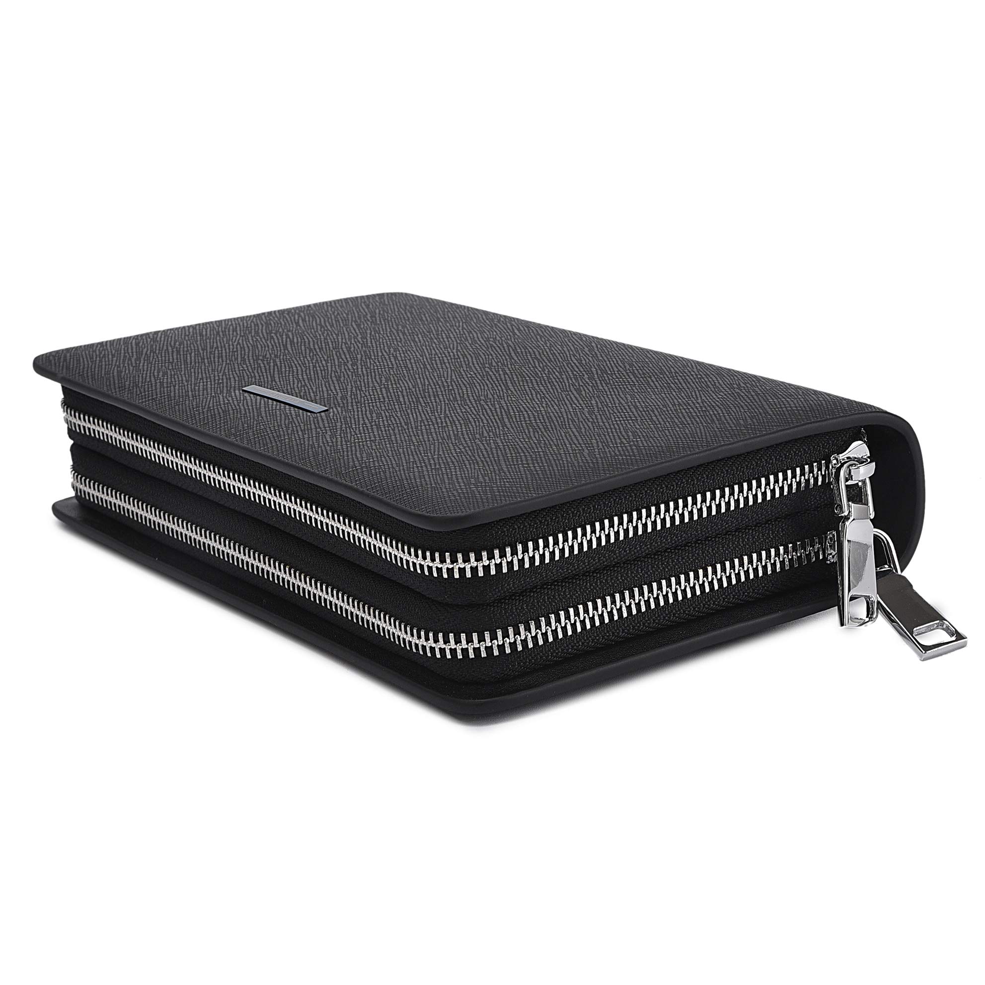 Genuine Leather Men's Clutch Bag - Slim Wallet with RFID Protection & Business Card Holder - Perfect for Business, Travel, and Everyday Use