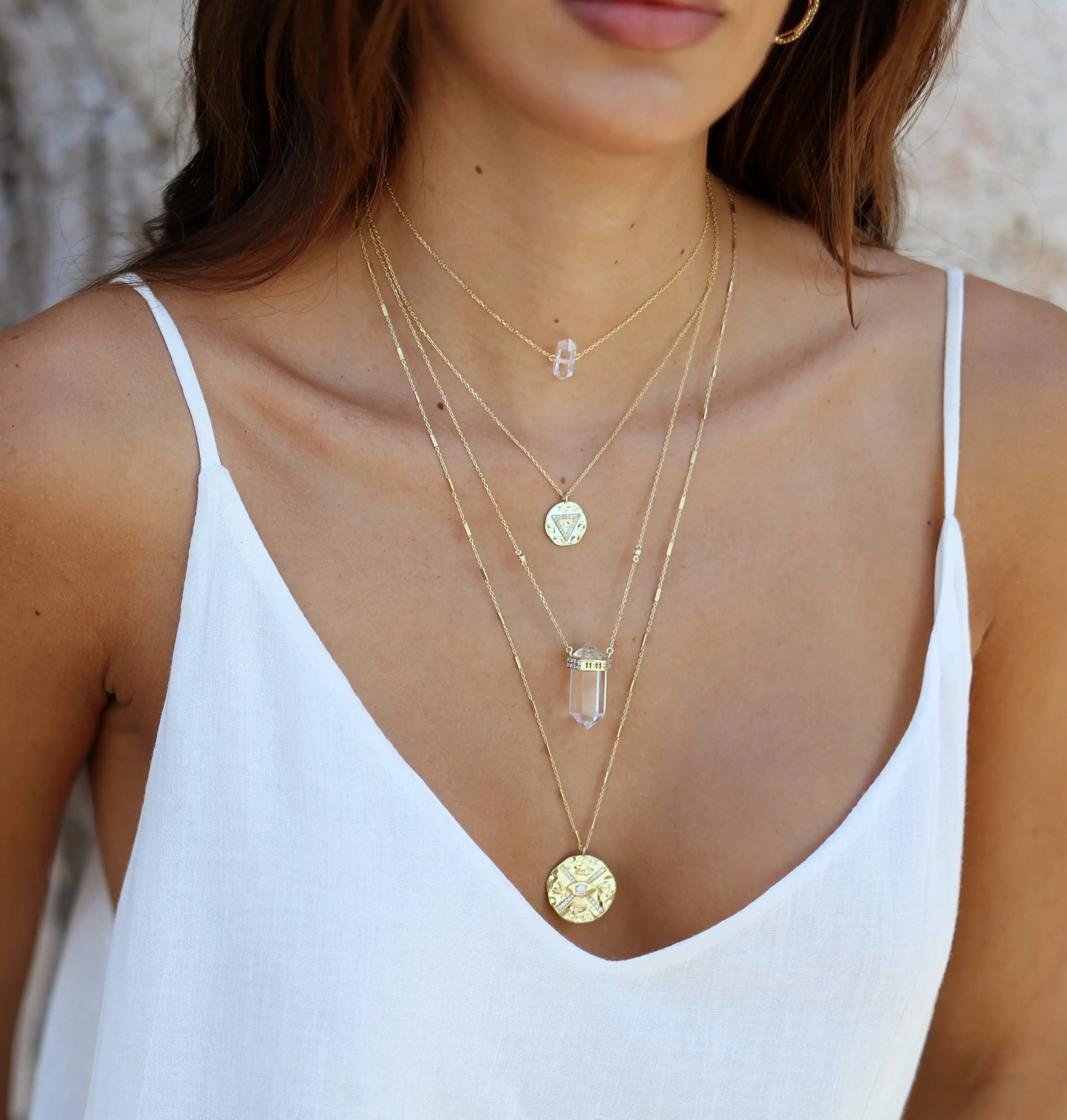 Four Elements Talisman Pendant Necklace - Earth, Air, Fire, Water Protection Amulet - Spiritual Jewelry for Meditation, Yoga & Energy Healing