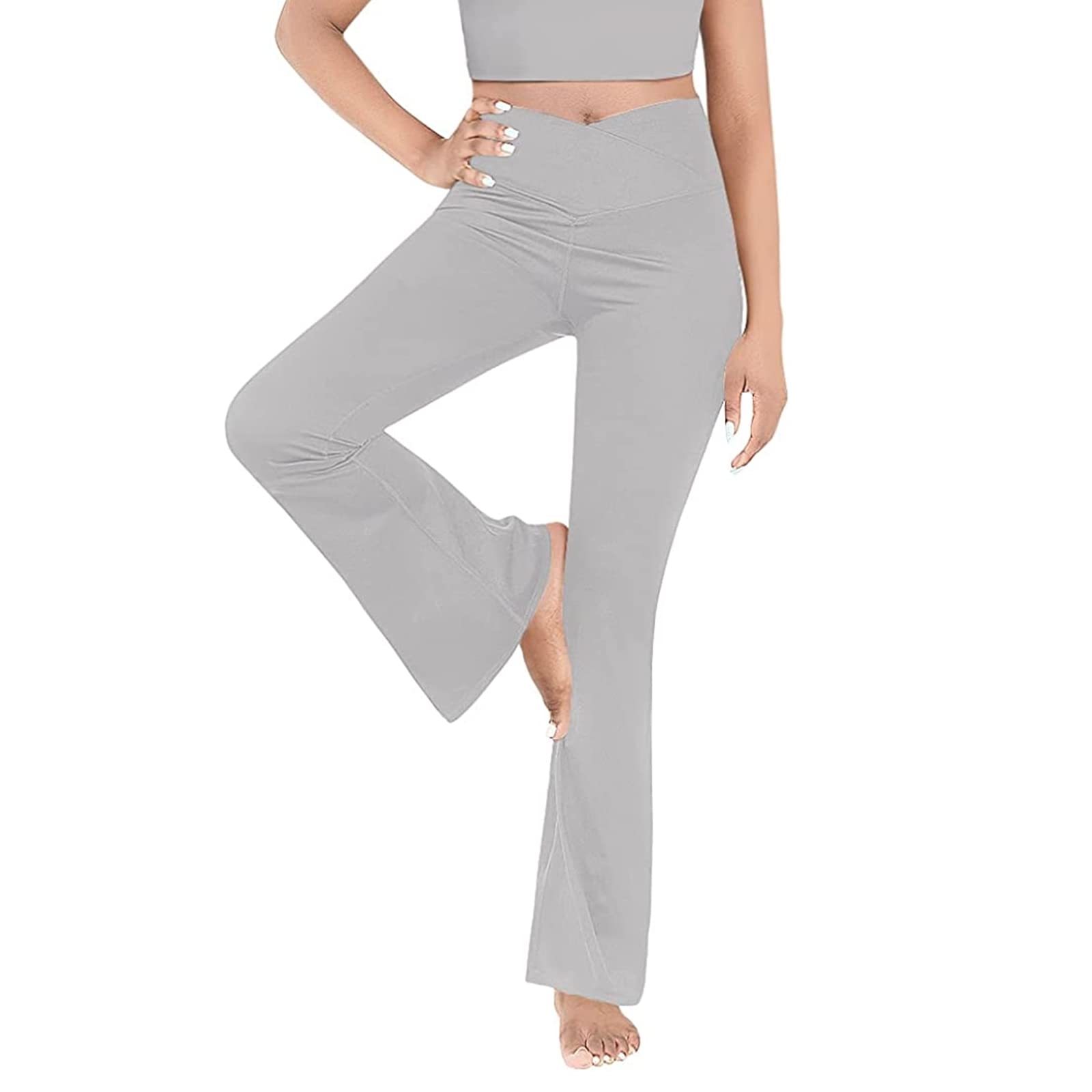 JBEELATE Women's Bootcut Yoga Pants - High Waisted Tummy Control Workout Leggings, Stretchy Non-See Through Flare Pants for Yoga, Gym & Casual Wear