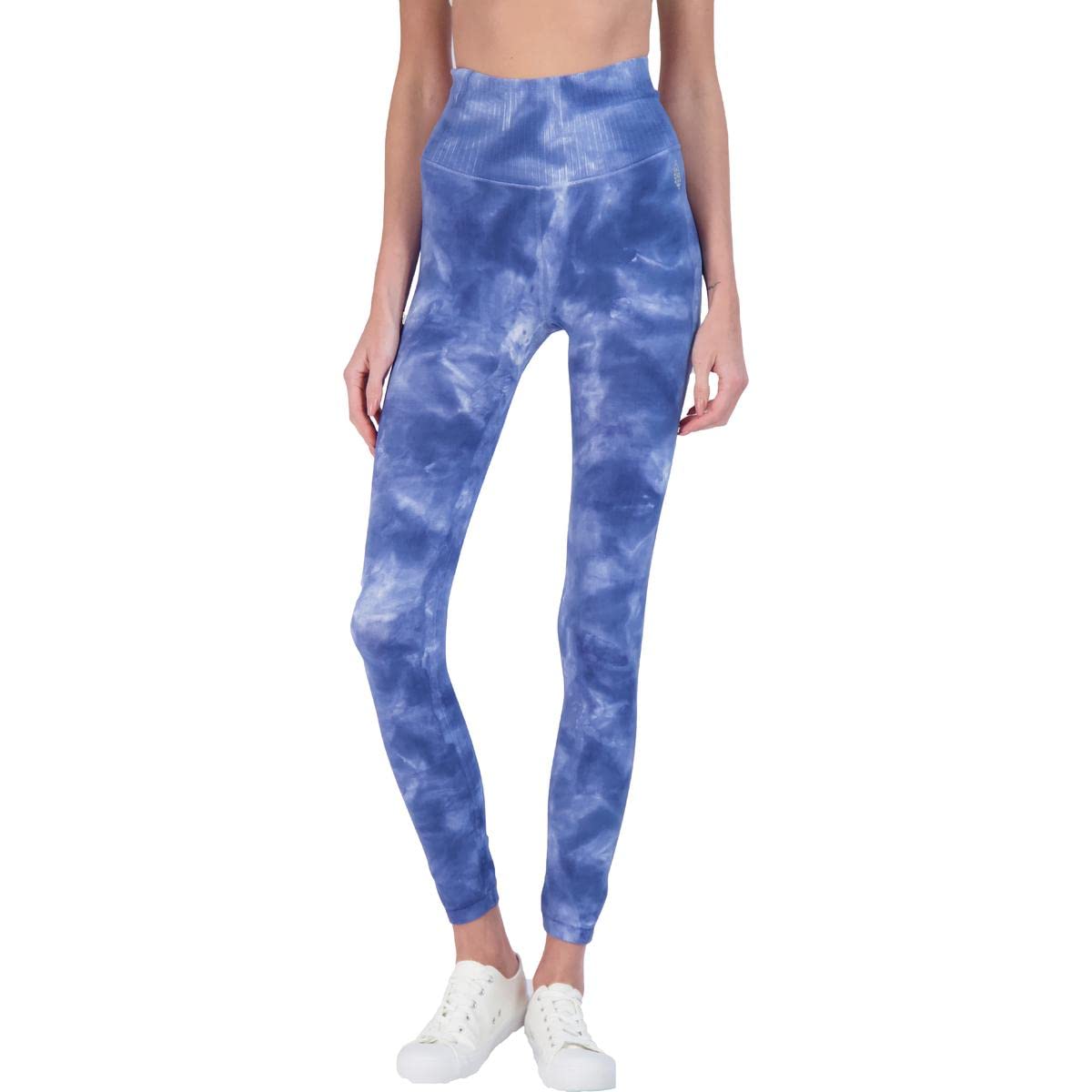 FP Movement by Free People Women's Good Karma High-Waisted Yoga Leggings - Blue - Size M/L - Perfect for Yoga, Gym & Everyday Wear