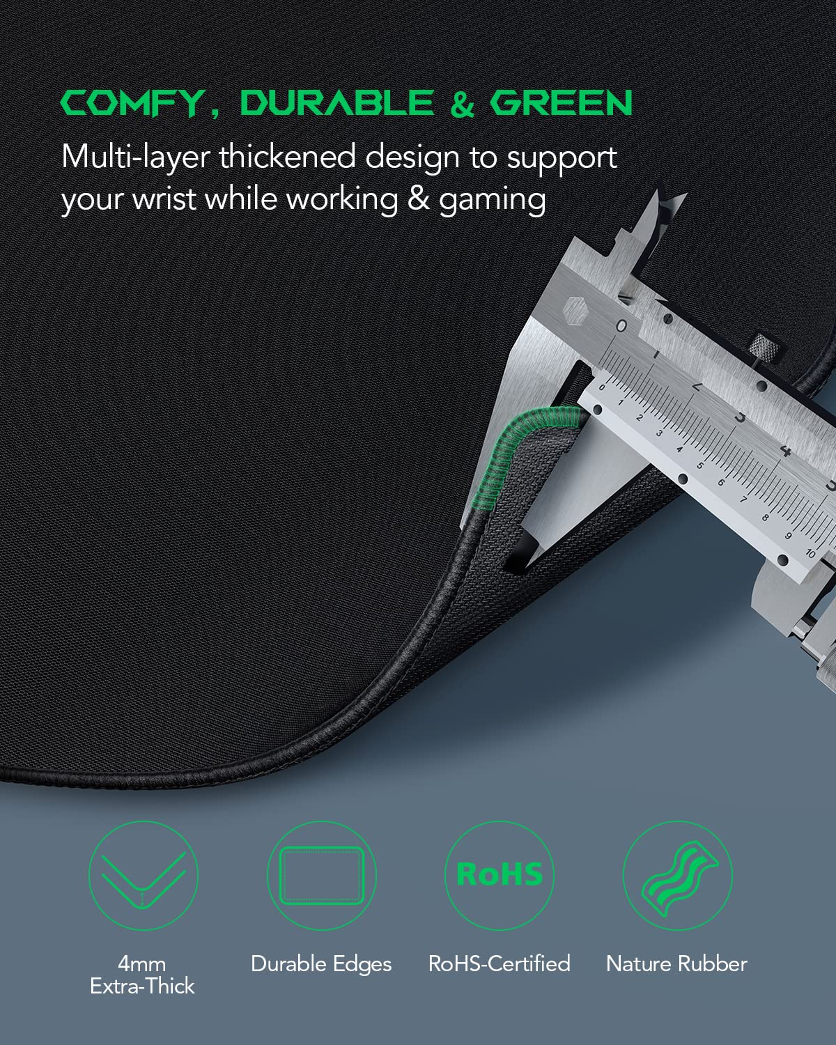 Premium Black Shark Gaming Mouse Pad - 31.5