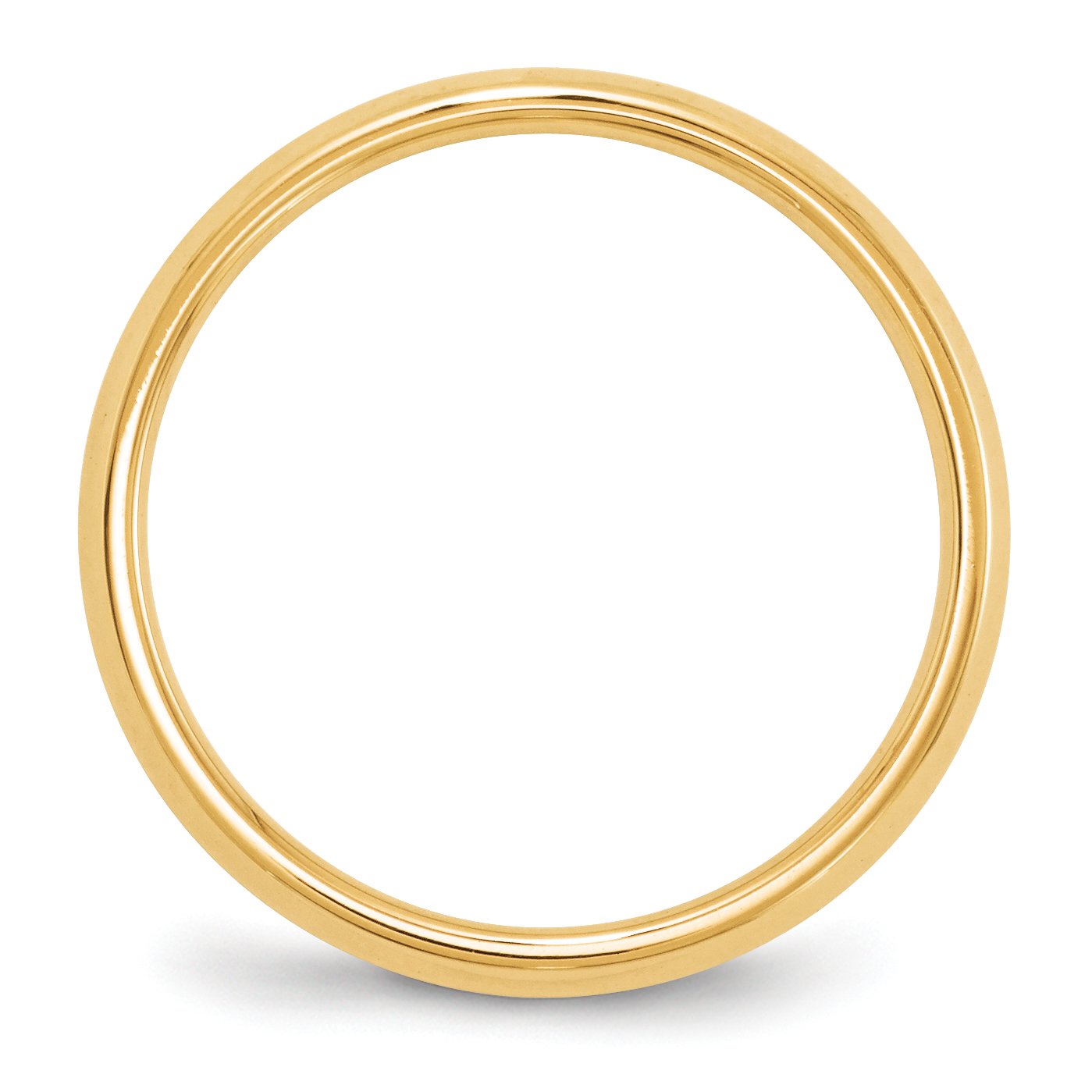 14K Yellow Gold 2.5mm Knife Edge Comfort Fit Wedding Band Ring for Men & Women - Perfect for Engagements, Anniversaries and Everyday Wear