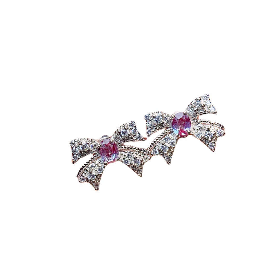 Elegant Bowknot Crystal Stud Earrings for Women | NS2418 | Perfect for Parties, Weddings & Daily Wear