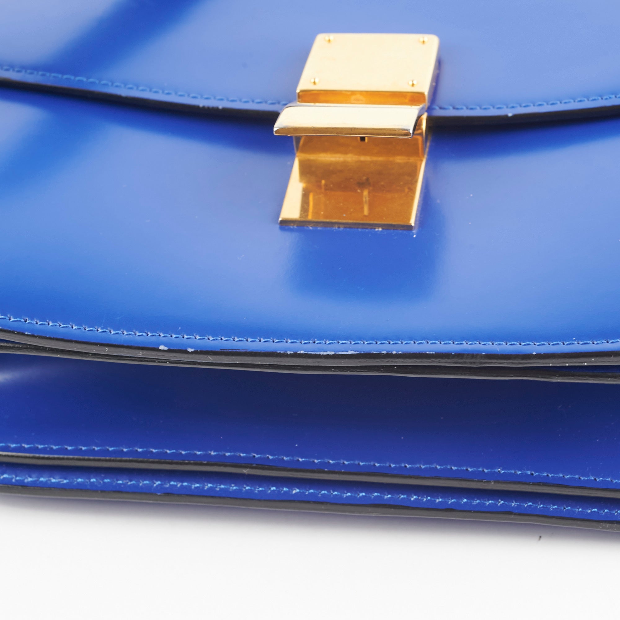 Celine Medium Royal Blue Box Crossbody Bag - Luxury Leather Shoulder Bag for Women | Perfect for Work, Travel & Evening Events
