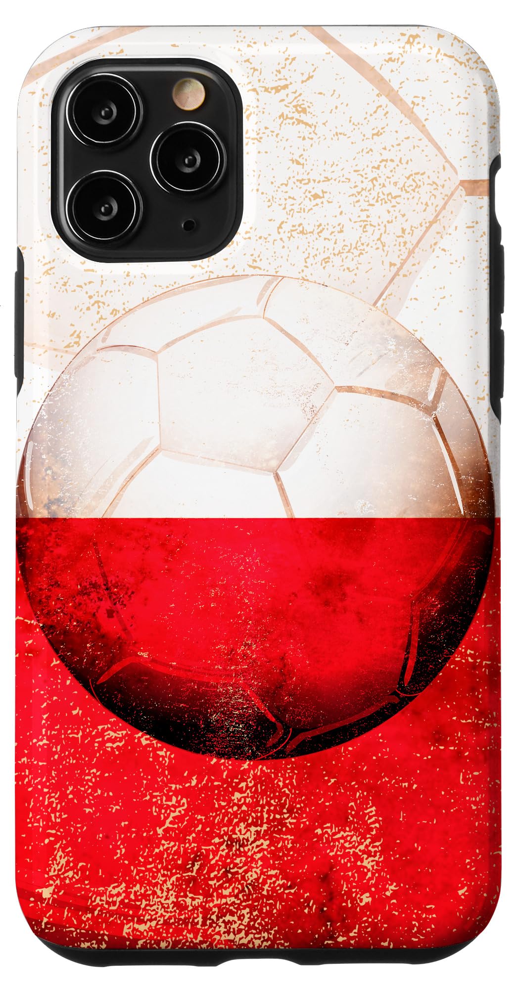 iPhone 11 Pro Case - Vintage Poland Flag Soccer Ball Design - Perfect Gift for Polish Football Team Fans - Durable Protective Cover for Work, Travel & Daily Use
