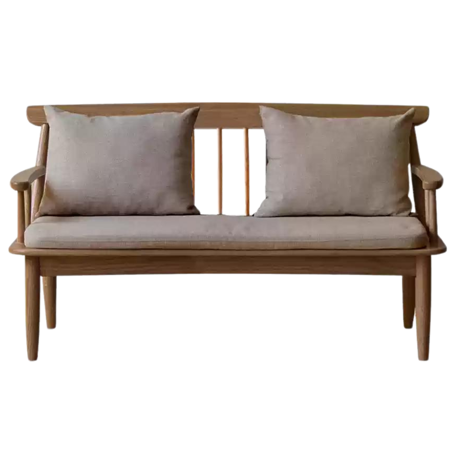Premium Oak Solid Wood Windsor Sofa - All-Season Comfort for Living Room, Bedroom & Office - Winter & Summer Dual Use Design for Year-Round Relaxation