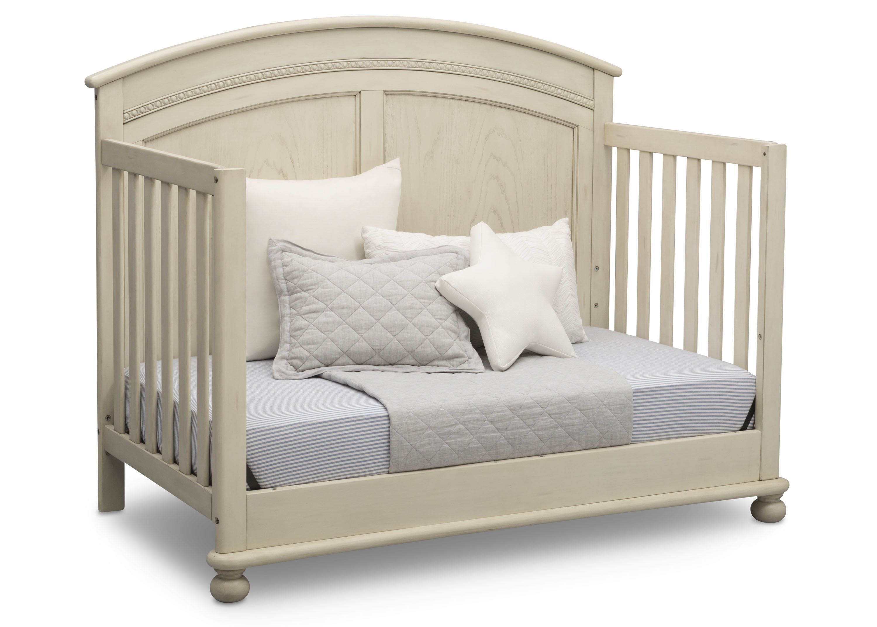 Ainsworth 4-in-1 Convertible Baby Crib - Toddler Bed, Daybed & Full-Size Bed - Safe Nursery Furniture for Newborns & Kids - Perfect for Bedrooms & Daycare Centers