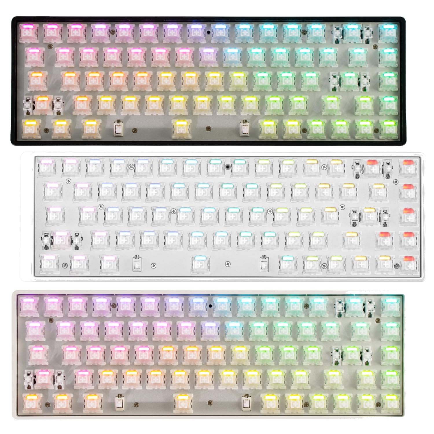DrunkDeer G65 Rapid Trigger Magnetic Switch Mechanical Gaming Keyboard - TKL 65% Compact Size, RGB Backlit, Wired USB (Barebone No Keycaps, White) - Perfect for FPS, MOBA & Typing Enthusiasts