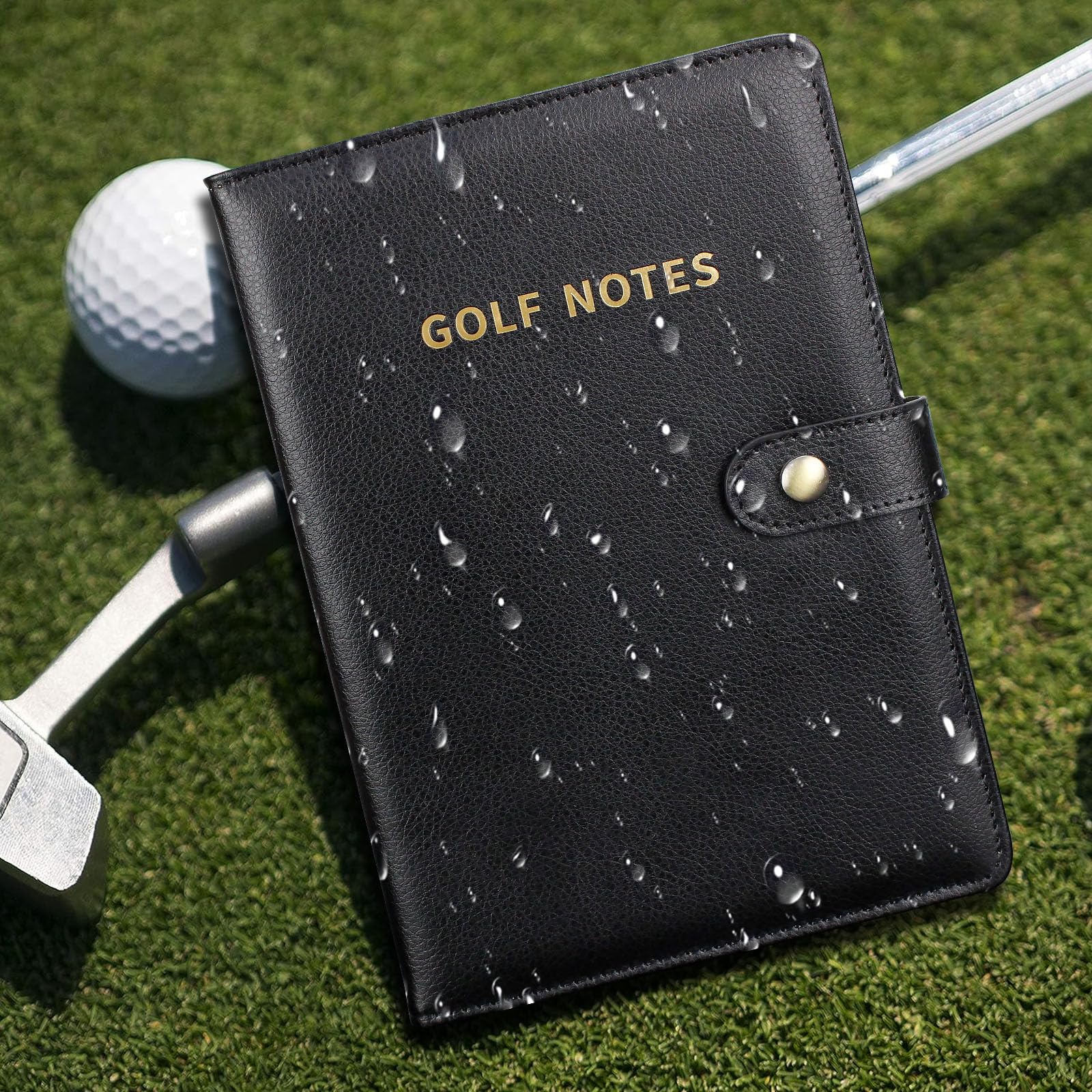 Premium Leather Golf Scorecard Holder with 200 Pages - Golf Notebook Log Journal & Yardage Book - Perfect Golf Gifts for Men & Women - Ideal for Tracking Scores, Yardages & Game Improvement on the Course