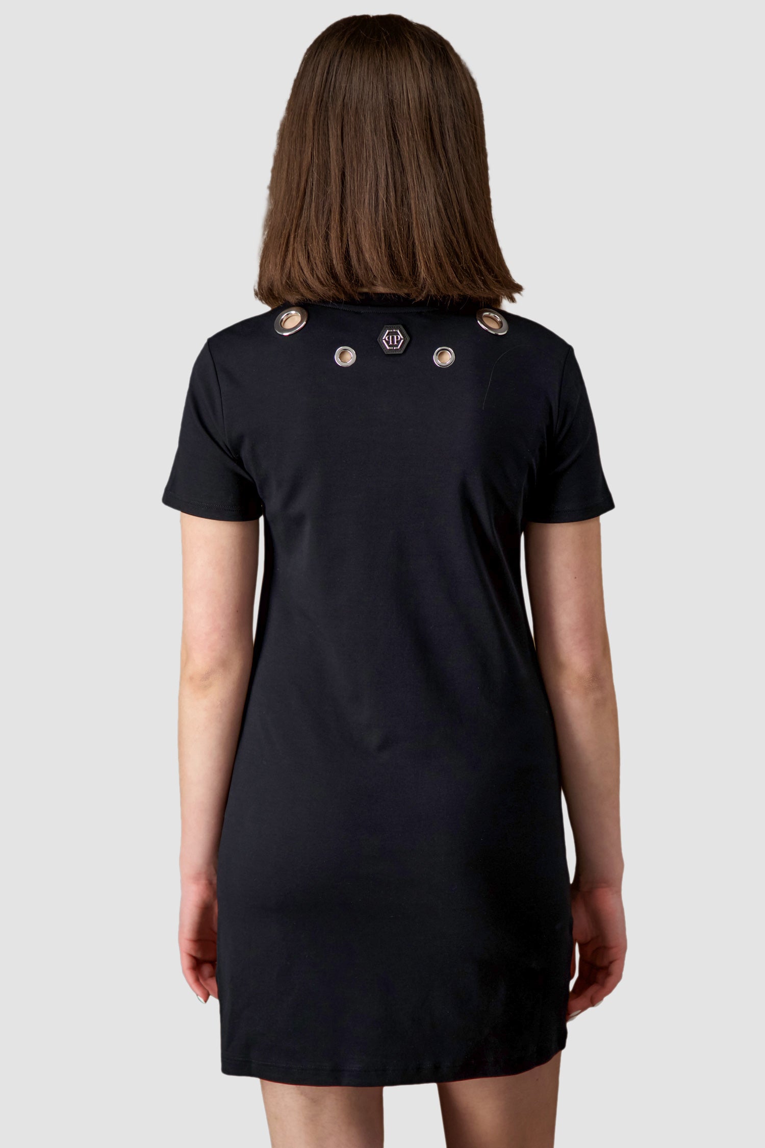 Philipp Plein Black Teddy Bear Short Dress - Sexy Mini Dress for Women, Nightclub & Party Outfit, Perfect for Date Night & Evening Events