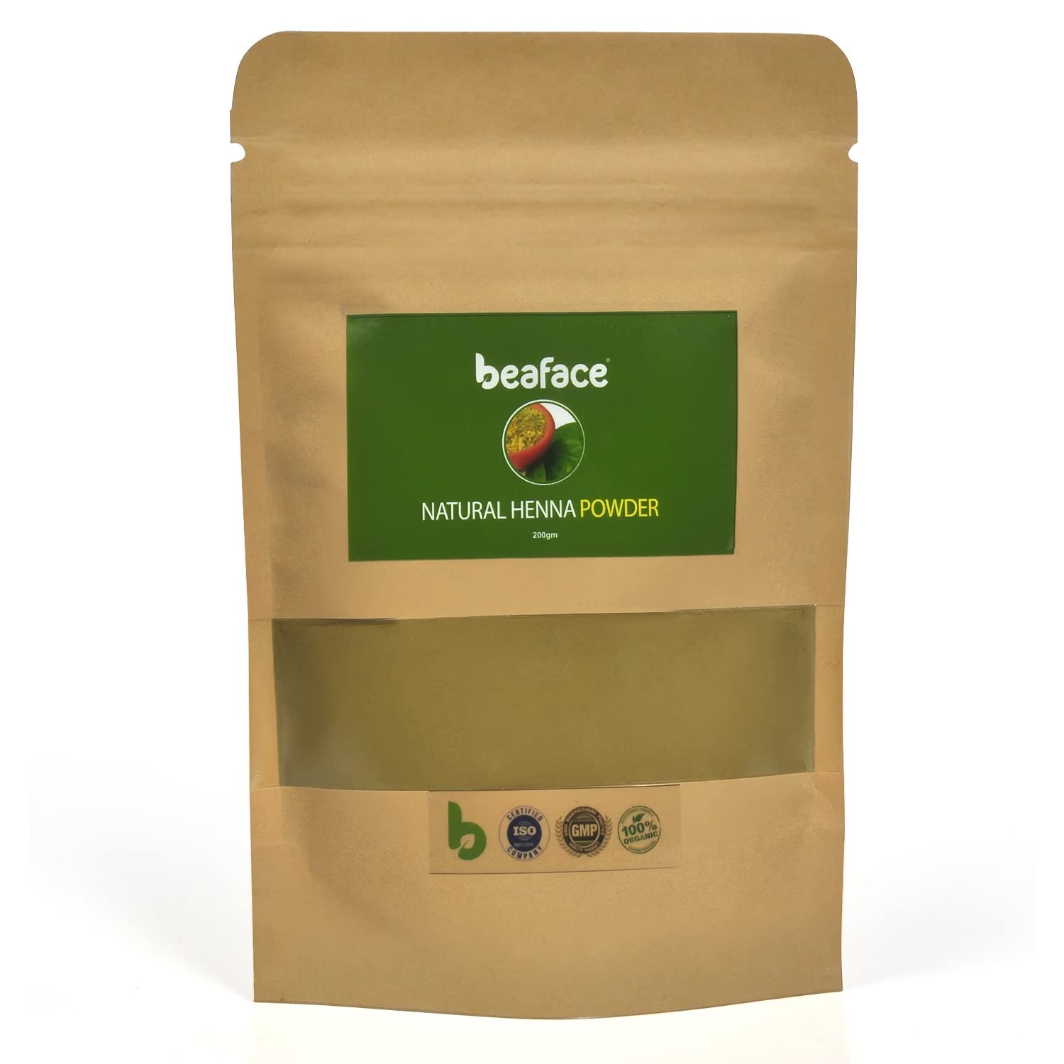 Beaface Natural Henna Powder for Shiny & Healthy Hair - 200g | Organic Hair Care Treatment | Perfect for Hair Coloring, Conditioning & Scalp Nourishment at Home