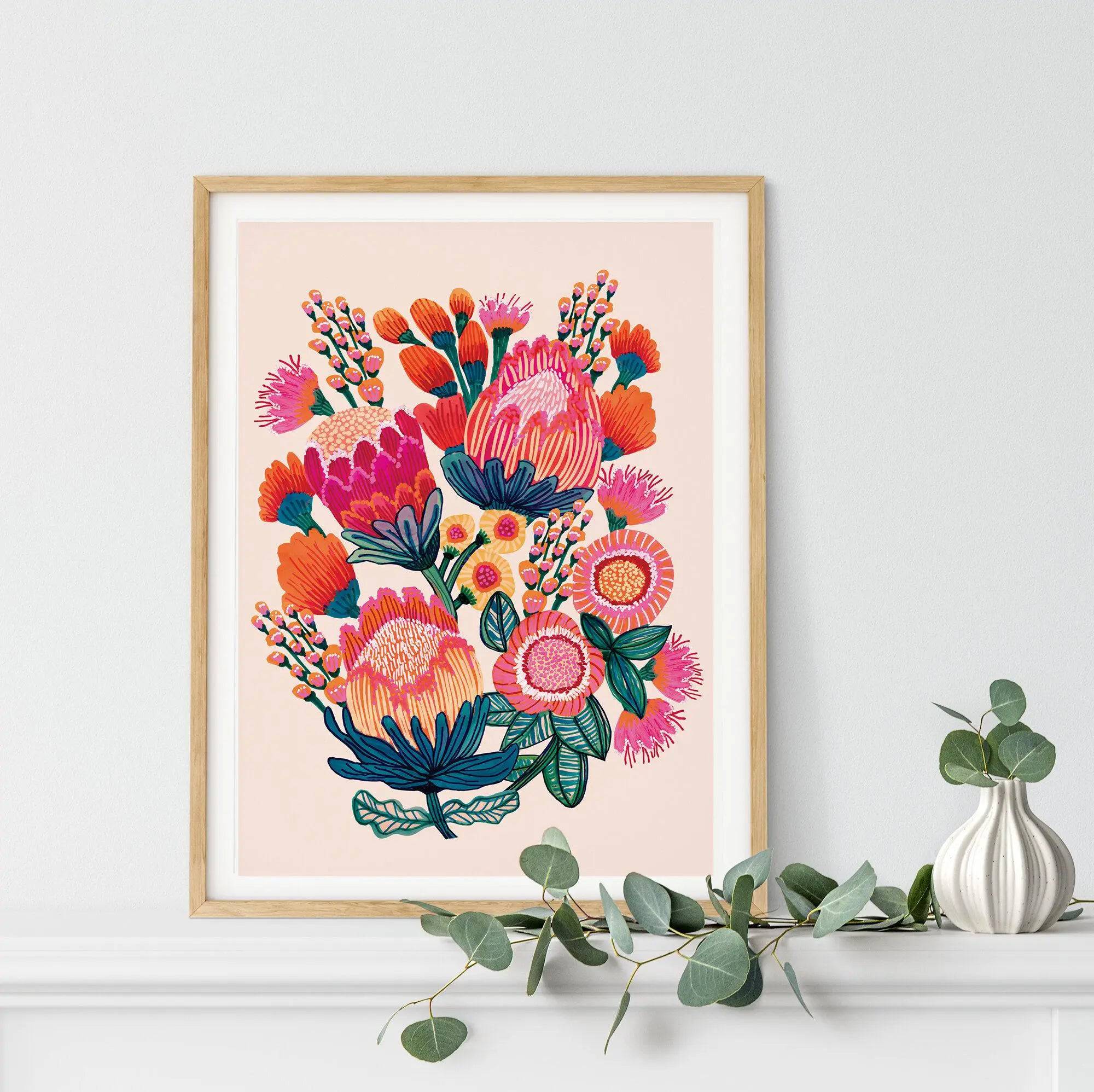 Bush Bounty Botanical Wall Art Gift Set - Nature Inspired Home Decor for Living Room, Bedroom & Office - Perfect Housewarming & Wedding Present