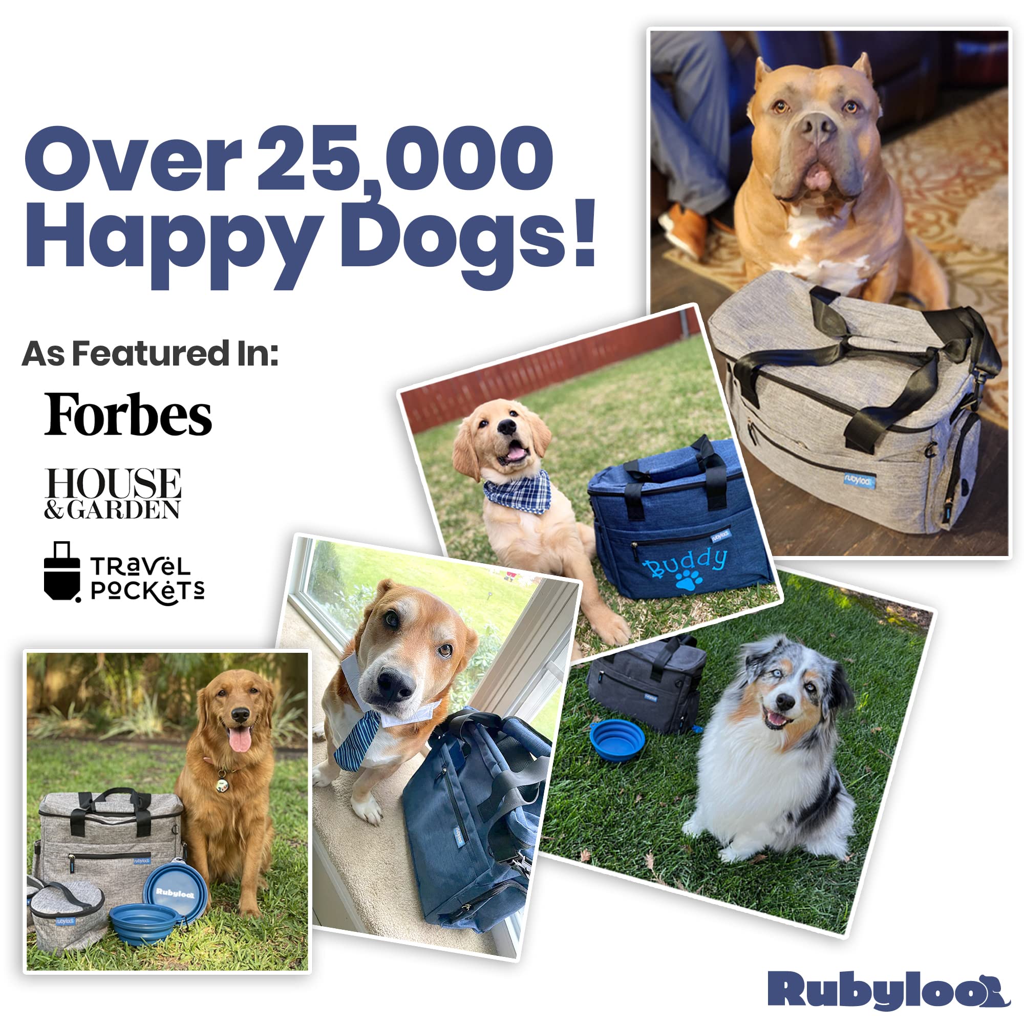 The Original Doggy Bag™ - Premium Dog Travel Bag for Supplies with 2 BPA-Free Bowls & Food Containers | Perfect Gift for Dog Owners | Pet Travel Kit for Road Trips, Camping, RV Adventures & Outdoor Activities