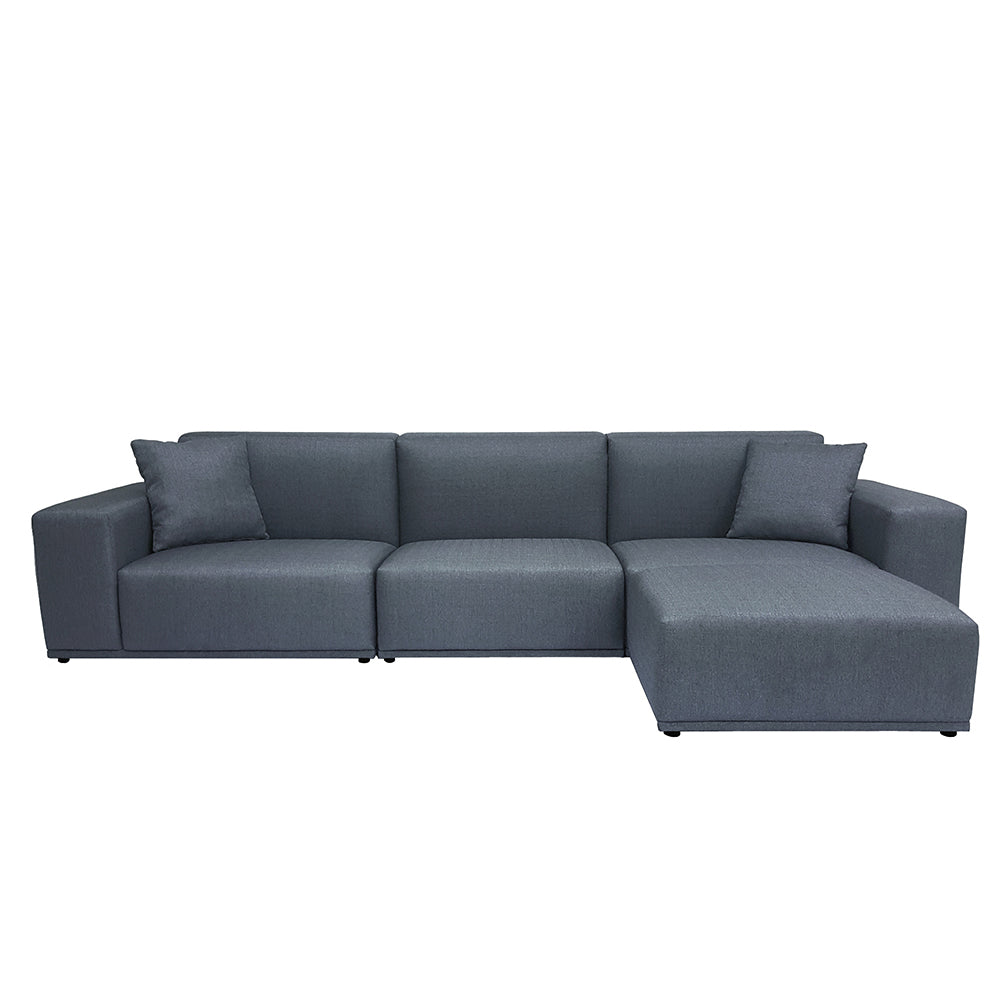 Moota 4-Seater Modular Sofa Set with Ottoman - EcoClean Fabric, Space-Saving Living Room Furniture for Small Apartments & Modern Homes