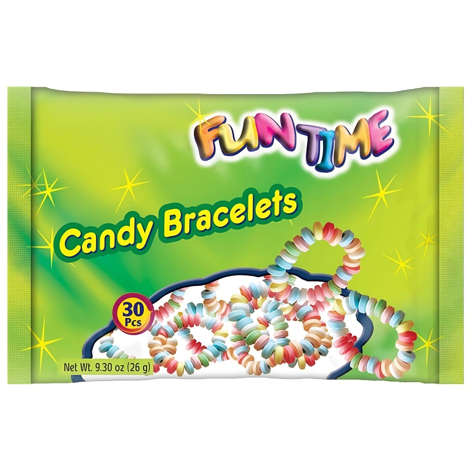 Snacktery Candy Bracelet for Kids - Pack of 30 Individually Wrapped Candy Jewelry - Fun Edible Bracelets for Birthdays, Parties & Playtime