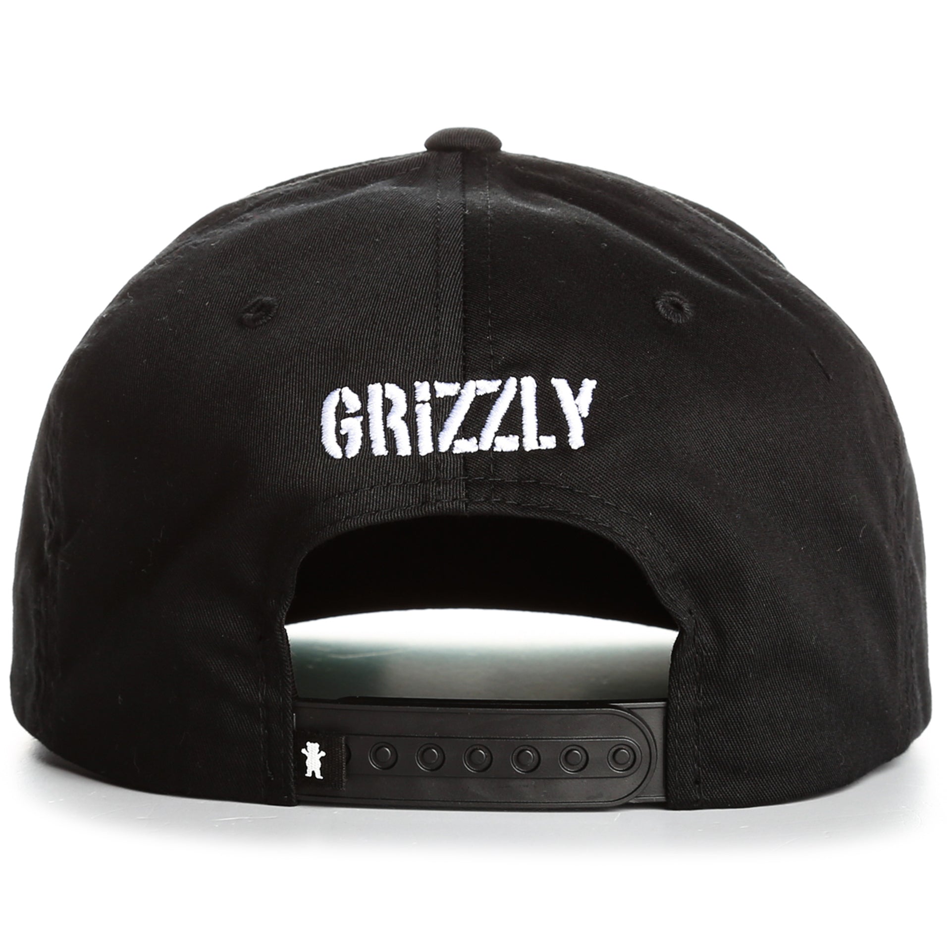 Grizzly OG Bear Snapback Hat - Black Adjustable Baseball Cap for Men & Women - Perfect for Outdoor Activities, Sports, and Casual Wear