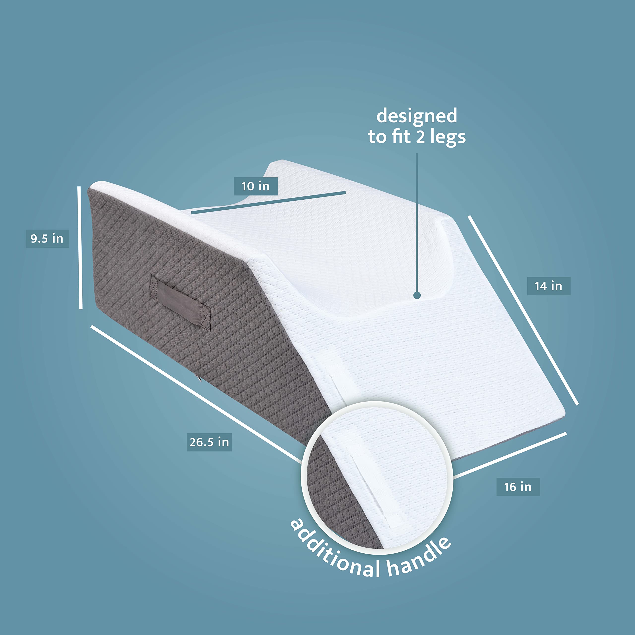 **Kölbs Post Surgery Leg Elevation Pillow - Double or Single Leg Knee Wedge for Bed, Orthopedic Leg Rest & Foot Support - Ideal for Recovery, Pain Relief & Comfort After Surgery**