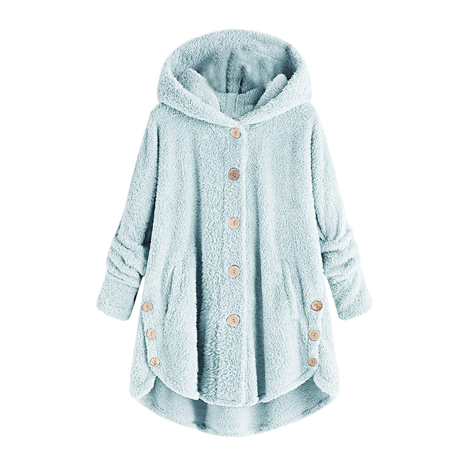 Women's Oversized Sherpa Hooded Zip-Up Jacket - Soft Thermal Fleece Cardigan with Front Pockets | Cozy Winter Outerwear for Casual Wear, Lounging & Outdoor Activities (2025 Collection)