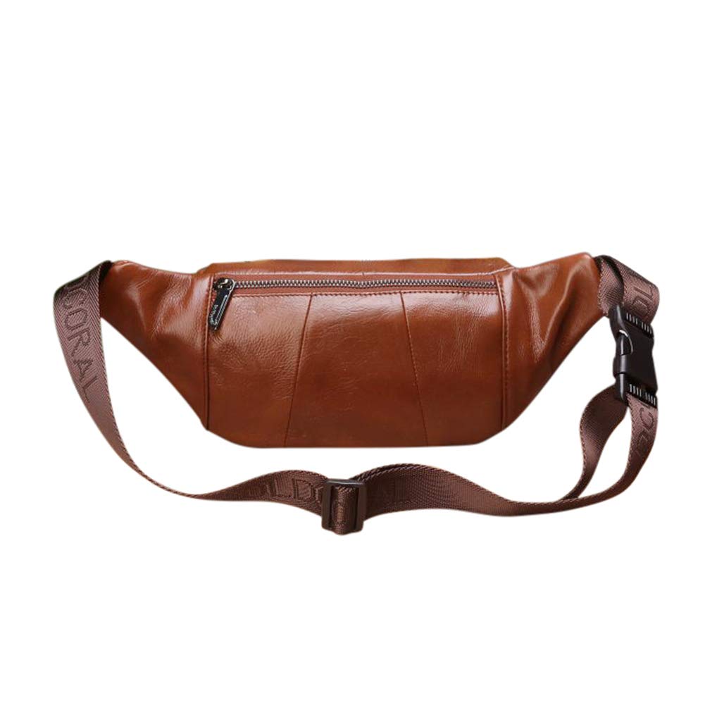 Genuine Leather Fanny Pack for Men - Sport, Travel & Hiking Waist Bag