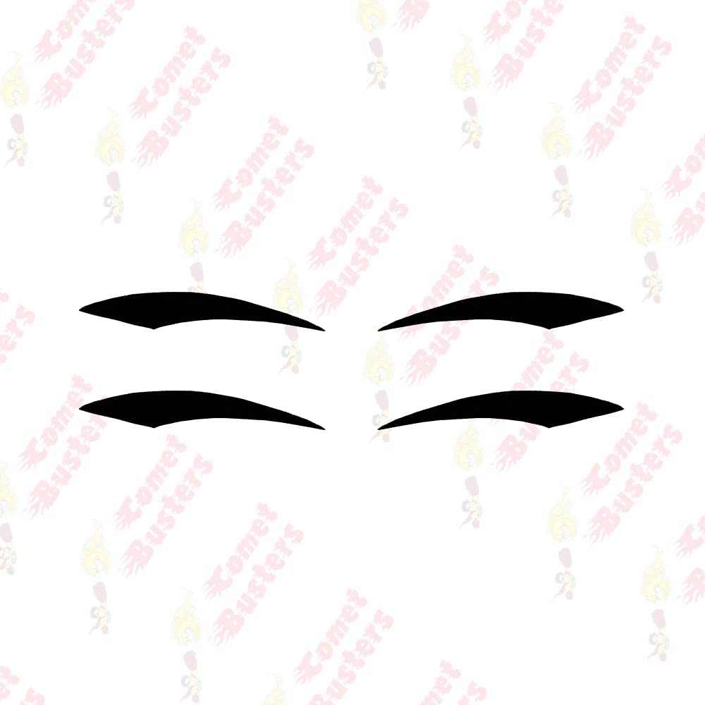 Comet Busters Matte Black Eyeliner Stickers (EYE107) - Waterproof Eye Makeup Stickers for Dramatic Looks | Perfect for Halloween, Cosplay & Party Makeup