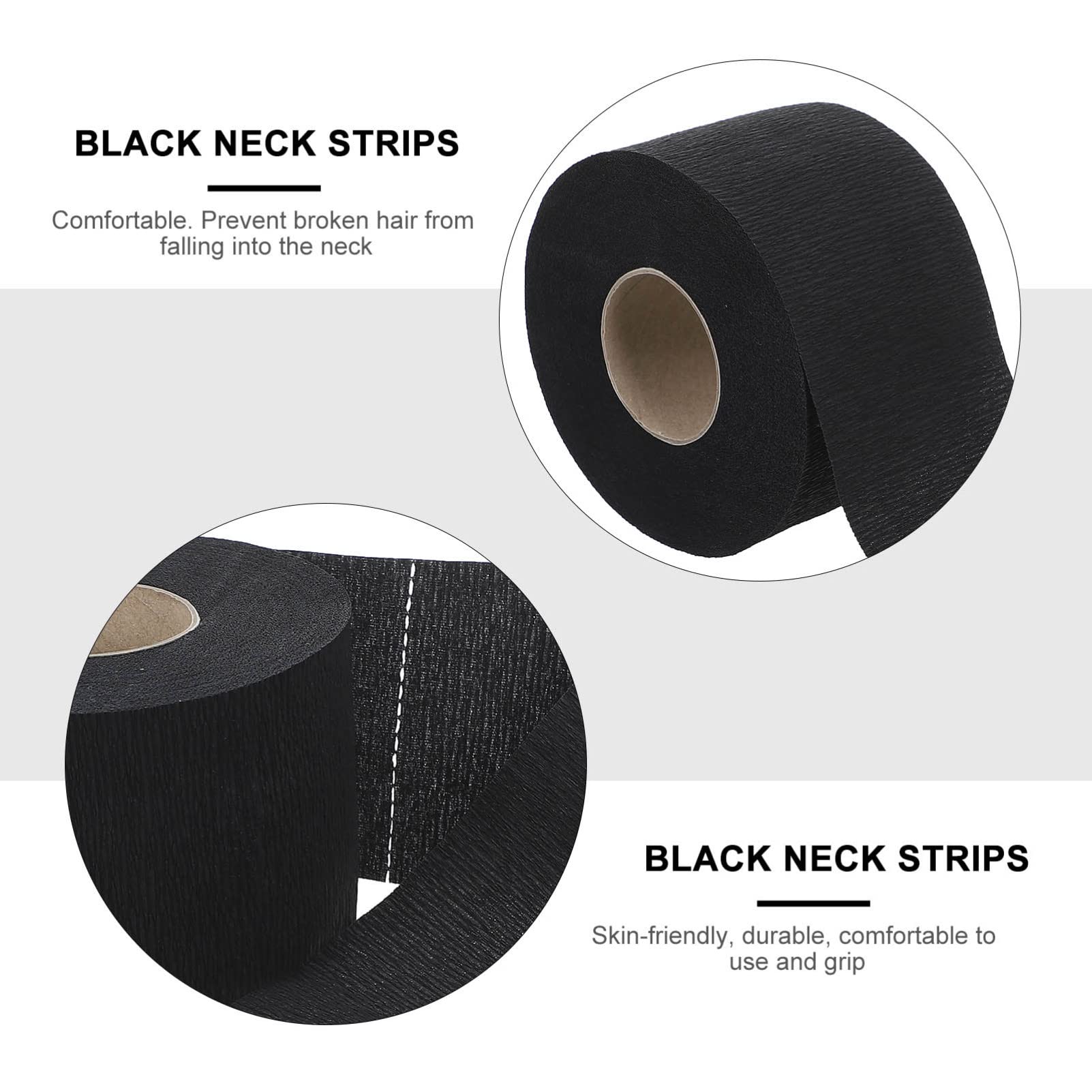Beaupretty Disposable Hair Cutting Neck Strips - 4 Rolls Stretchy Barber Neckband Paper for Hairdressing & Salon - Protects Neck During Haircuts, Shaves & Styling