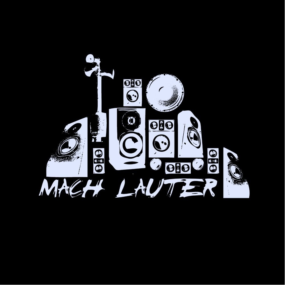 Men's DJ Music Speaker Graphic T-Shirt with 'Pump Up The Volume' German Slogan - Perfect for Concerts, Parties & Music Lovers