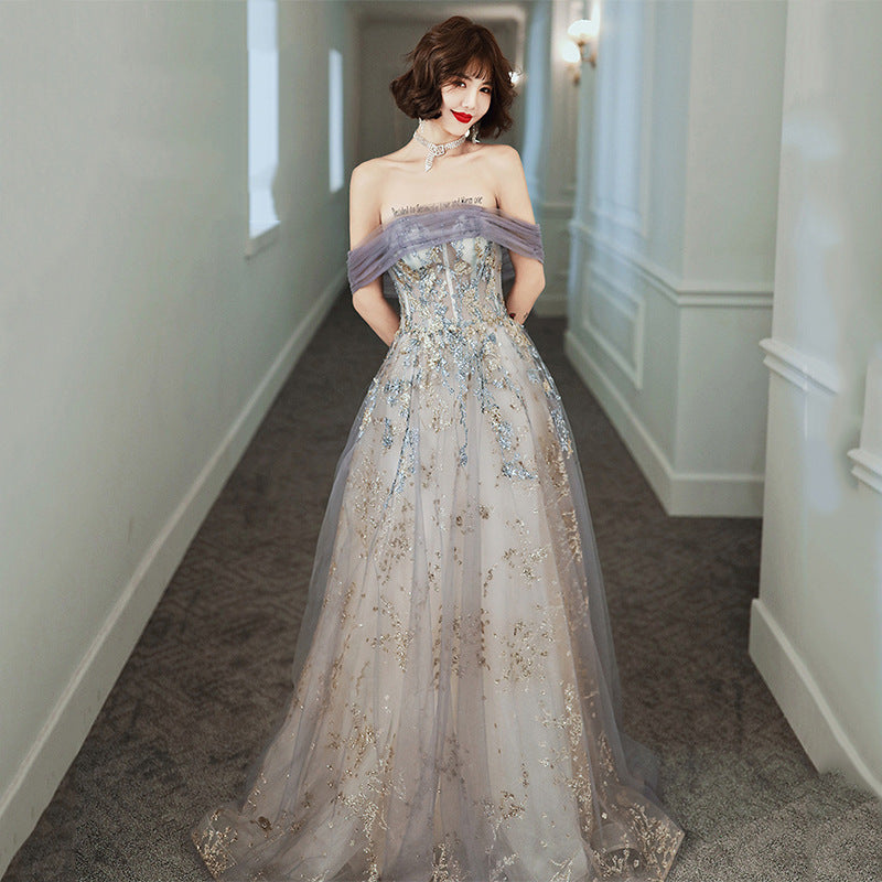 Light Purple Off Shoulder A-Line Prom Dress for Sweet 16 Birthday Party | Elegant Quinceañera Gown | Perfect for Homecoming, Formal Dances & Special Occasions