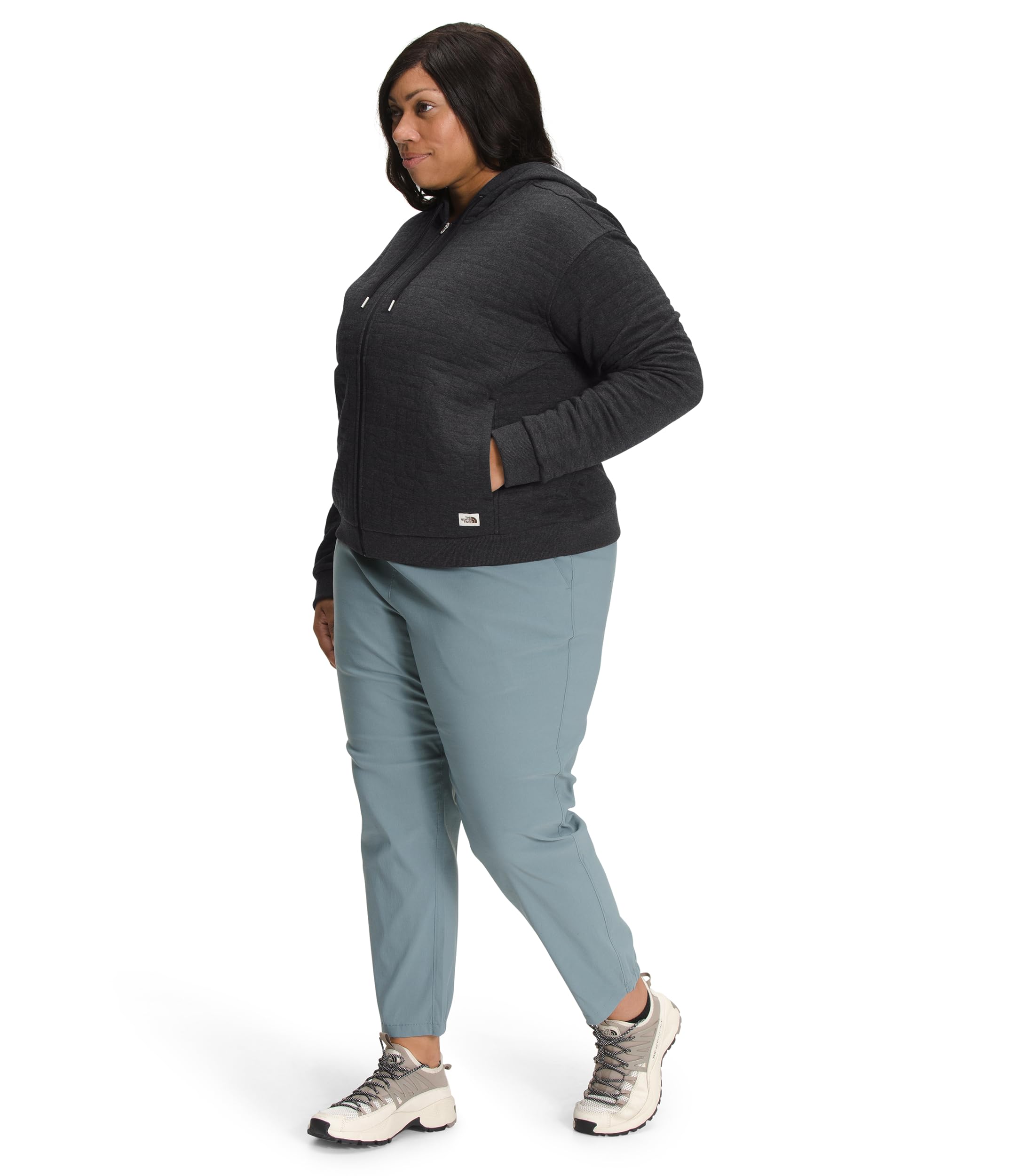 The North Face Longs Peak Quilted Full Zip Hoodie for Men & Women - Lightweight Insulated Jacket for Hiking, Camping & Outdoor Adventures