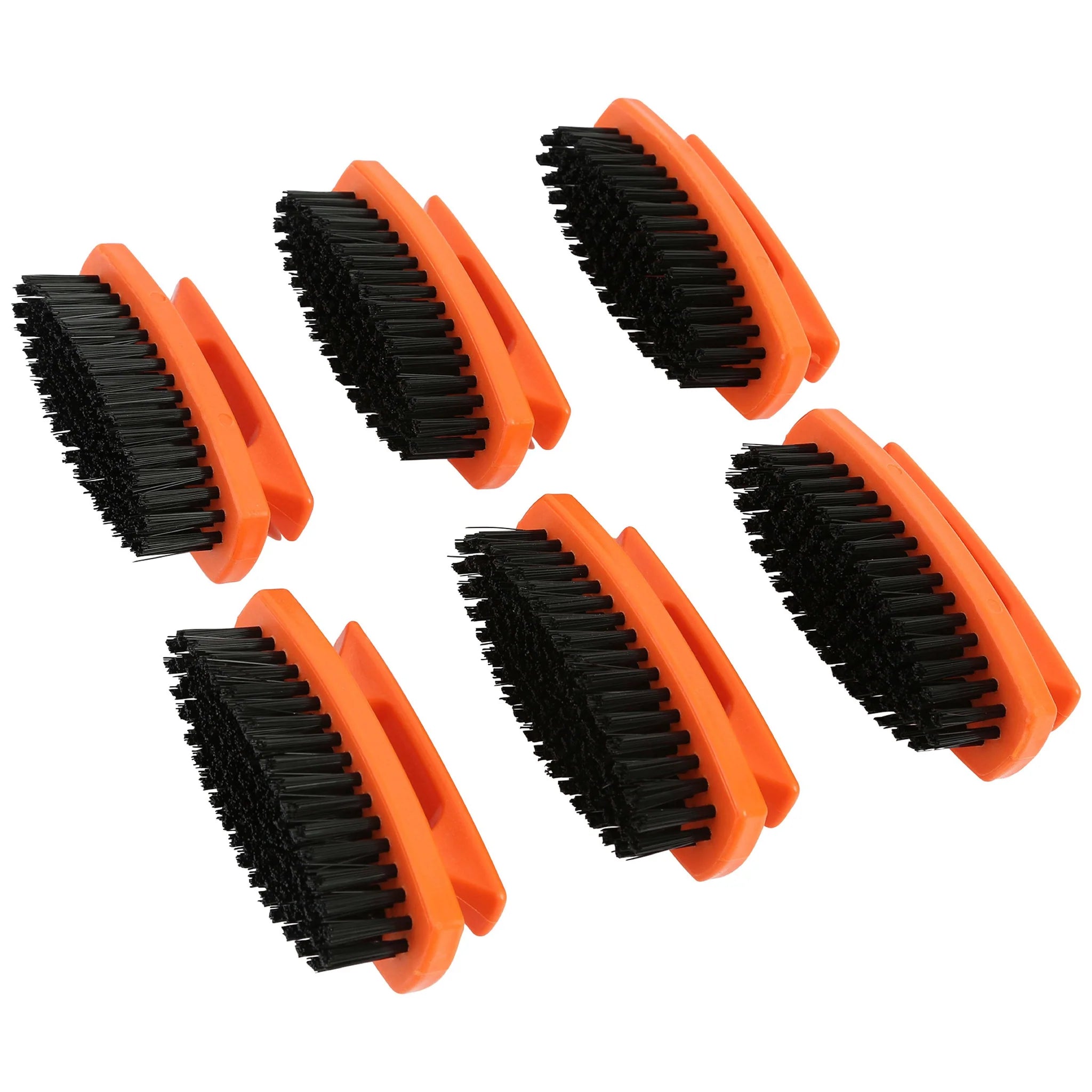 **GreatNeck 6-Pack Orange Hard Bristle Nail Brushes – Professional Quality Nail Cleaner for Mechanics, Gardeners, Men & Women – Ergonomic Handle for Deep Cleaning – Perfect for Workshop, Garage, and Outdoor Use (19025)**